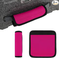 2 Pack Luggage Handle Wraps for Suitcase, Bright Color Comfort Soft Handle Covers Suitcase Luggage Handle Wrap Luggage Tag Wraps Travel Accessories (Rose Red)