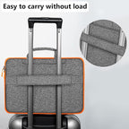 Hseok Laptop Shoulder Bag 13-14 inch Shockproof Water-Resistant HandBag with Small Case Compatible with MacBook Pro/Neo 14" M5/M4/M3/M2/M1, Mac Air/Pro 13.3", XPS 13/14, Most 13"-14" PC,Gray-orange