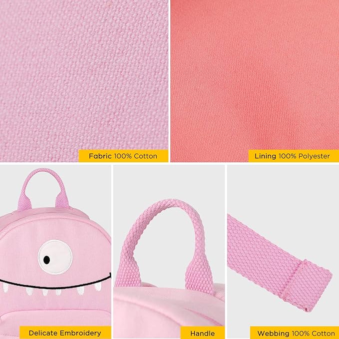 GAGAKU Toddler Backpack with Leash - Mini Kids Backpacks for Girls 2-5 Years Child Safety Backpack 3D Cartoon Animal Anti-Lost Preschool Backpack - Pink