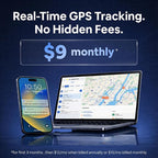 Hidden GPS Tracker for Vehicles - $9/mo with 5 sec Updates - Real Time Car Tracker with Trip History, Driving Alerts, GeoFence for Fleets & Family, Rechargeable Battery (Tracker Only)