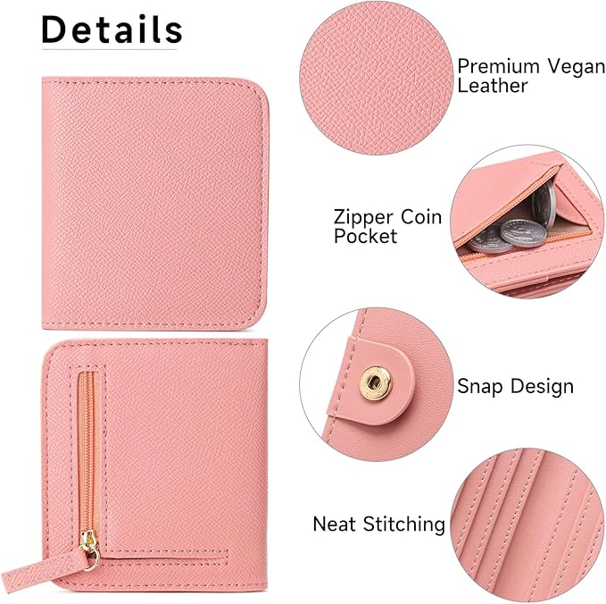 Small Wallet for Women Rfid Blocking Slim Credit Card Holder Bifold Ladies Mini Purse