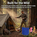 Compact Travel Clothesline for Drying Laundry in Hotel Room Portable Clothes Line with 12 Beads 9.8 Feet Lightweight for Camping Traveling Cruise Ships and Travel Use