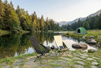 Wind Tour Portable Camping Chair Lightweight Foldable Outdoor Chair for Hiking Camp Backpacking Lawn Beach Fishing Picnic with Carry Bag (High-Back | Black)