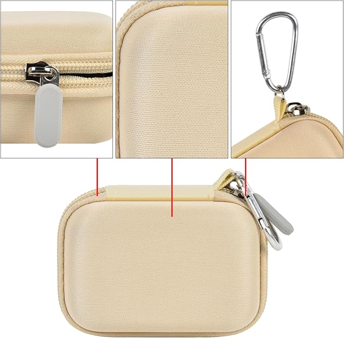 casmilee Portable Charger Power Bank Case for Swyop/for Feob/for Charmast/for JEJILL/for LanLuk/for VEGER/for iWALK/for Taegila/for Kuulaa and More Small Charging Battery Pack - Bag Only (Beige)