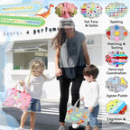 Esjay Toddler Busy Board Montessori Toys for Boys Girls, Sensory Book Educational Activities for Learning Fine Motor Skills, Birthday Gifts for Toddlers, Travel Toys for Airplane Car,Grey Dinosaur