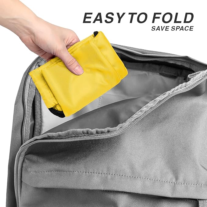 Drawstring Backpack Sports Water Resistant String Bag Sport Gym Sackpack for Women Men Large with Zipper, Yellow