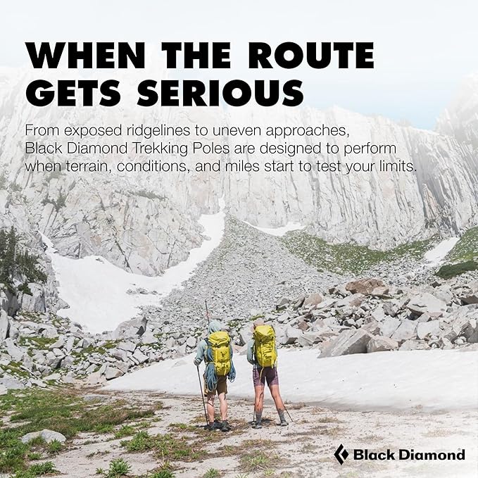 BLACK DIAMOND Distance Z Trekking Poles (Pair) | Ultralight | Foldable Z-Pole Design | Trail Running & Hiking Stability