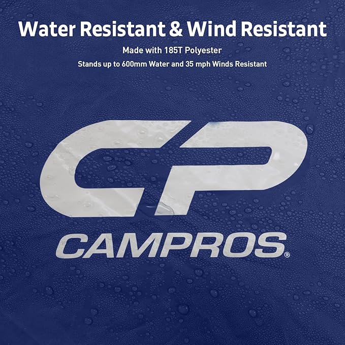 CAMPROS CP Camping Tent 2/4/6 Person, Waterproof Windproof Double Layer Dome Tent, Easy Setup with Large Mesh Windows & Wide Door for Outdoor Camping Backyard