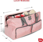 Lucky Travel Duffel Bags 115L, Gym Bag, Travel Bag & Large Duffle Bag for Men, Foldable Overnight Weekender Bags for Women & Men with Adjustable Shoulder Strap, Bridal Rose