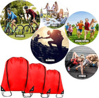 Grneric 60 Pieces Drawstring Backpack Bulk Cinch Sackpack Ployster Drawstring Bags for Gym Party Trip(Red)