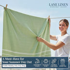 LANE LINEN Beach Blanket Sandproof – Lightweight Oversized Picnic Mat with Quick-Dry Comfort & Diamond Weave Design 82"x82", Beach Accessories Must-Haves, Park Outings, Coastal Getaways – JadeLime