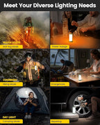 Glocusent 106 LED Camping Lights, Up to 80Hrs, 5000mAh Camping Lantern Rechargeable with 5 Brightness 3 Modes & SOS, IP68 Waterproof, Max 1200LM, Lanterns for Power Outages Hiking Emergency Hurricane