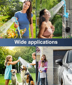 WADEO Portable Shower for Camping, Outdoor Electric Shower Rechargeable Pump with Intelligent Digital Display, Camping Shower Head Nozzle for Camping, Hiking, Traveling, Washing