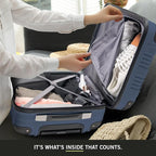 Kenneth Cole REACTION Out of Bounds Lightweight Hardshell 4-Wheel Spinner Luggage, Naval, 2-Piece Set (20" & 28")