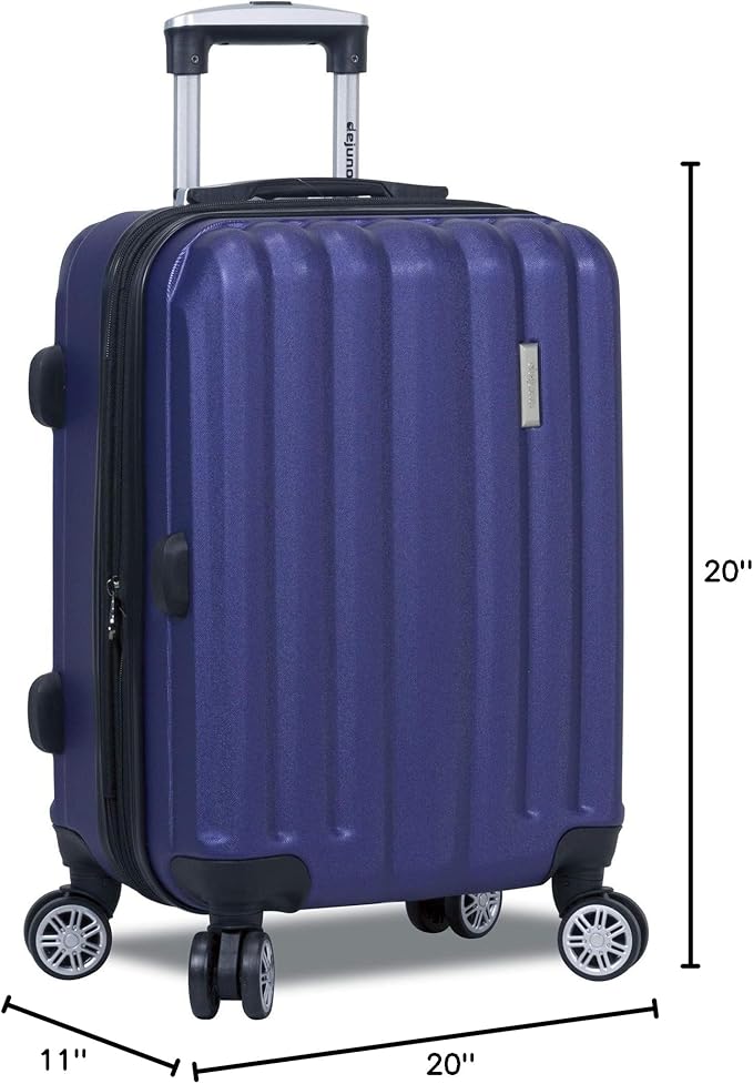 Dejuno Camden New Generation Hardside 3-Piece Expandable Spinner Luggage Set, Navy