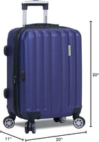 Dejuno Camden New Generation Hardside 3-Piece Expandable Spinner Luggage Set, Navy