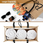 Trifabricy Beach Bag, Large Beach Bag for Women, Woven Straw Beach Tote Bag Waterproof, Weaving Swim Gym Shopping Travel Bag