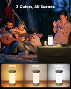 Glocusent 135 LED Ultra Bright Camping Lantern, Up to 200H, 5000mAh Camping Lights with 3 Colors & 5 Brightness, SOS, Max 1500LM, Rechargeable Lantern for Power Outages Camping Hiking Emergency