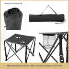 ARROWHEAD OUTDOOR 2-Pack 26” (66cm) Heavy-Duty Portable Camping Folding Table, 2 Cup Holders, Compact, Square, Carrying Case Included, Steel Frame, High-Grade 600D Canvas