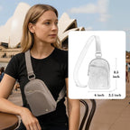 INICAT RFID Blocking Sling Bag, Anti Theft Crossbody Bag for Women, Travel Fanny Pack Style Purse, Vegan Leather