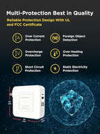 Gigastone 3in1 Power Bank with AC Plug 10000mAh with USB-C PD 3.0 20W, USB-A QC3.0 18W Fast Charging, 5W to 15W Wireless Output, Compatible with Apple, Android, and Other Qi Enabled Devices - White
