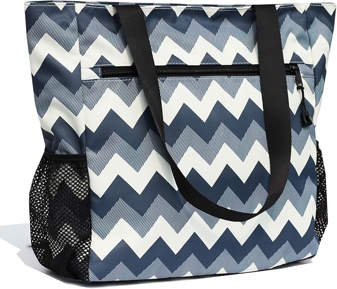 ESVAN Original Floral Tote Bag Large Shoulder Bag with Multi Pockets for Gym Travel Beach Daily Bags