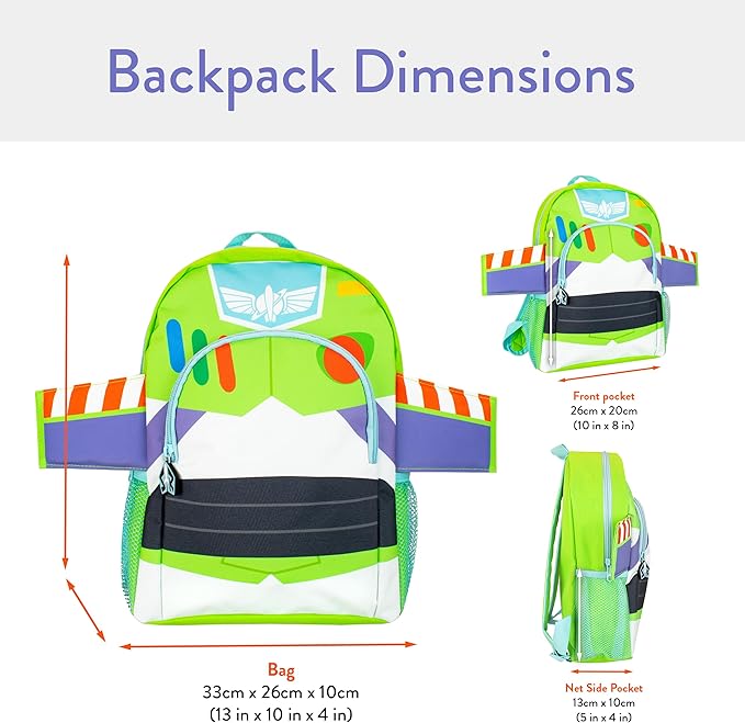 Disney Children's Backpack Toy Story Buzz Lightyear Green One Size