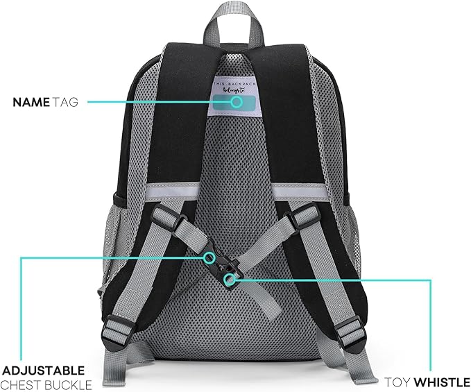 mibasies Toddler Backpack for Boys 2-4: Preschool Backpacks for Boys - Cute Kids Backpack