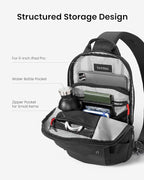 tomtoc 5L Compact Sling Backpack for Men Women, Lightweight Crossbody Shoulder Bag for 2026 11-inch iPad Air M4/M3, iPad Pro M5/M4, iPad A16, Nintendo Switch 2/Rog Xbox Ally X, EDC Daypack - XS Size