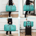 Vomgomfom 65L/85L/115L Foldable Travel Duffle Bag, Lightweight Checked Luggage with Shoe Compartment, Water-Resistant Weekender Overnight Bag for Men & Women