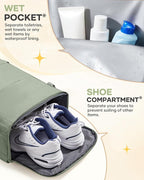 coofay Large Travel Backpack For Women Men Airline Approved Carry On Backpack Flight Approved Waterproof Sports Luggage Backpack Casual Daypack Small Hiking Backpacks Grey Green