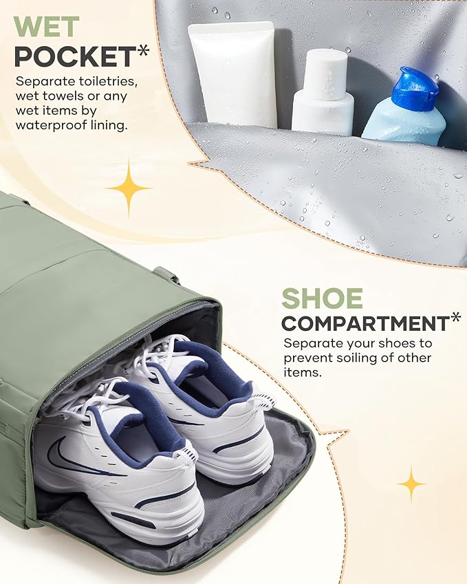 coofay Large Travel Backpack For Women Men Airline Approved Carry On Backpack Flight Approved Waterproof Sports Luggage Backpack Casual Daypack Small Hiking Backpacks Grey Green