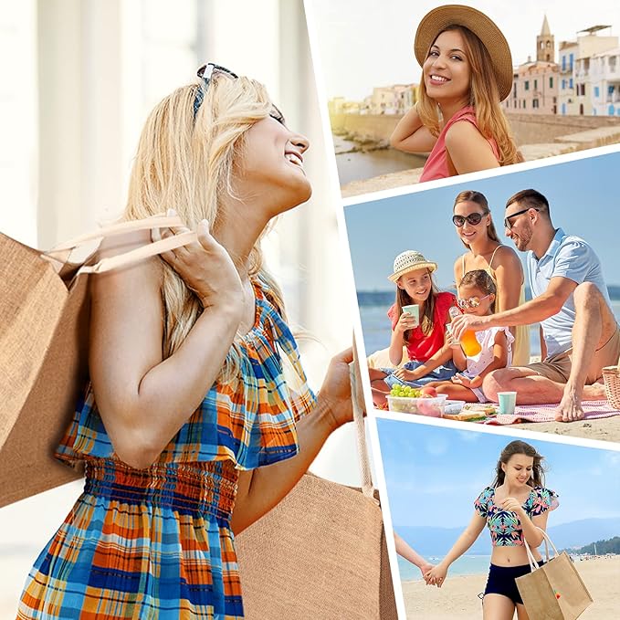 Trifabricy Beach Bag, Large Beach Bag for Women, Woven Straw Beach Tote Bag Waterproof, Weaving Swim Gym Shopping Travel Bag