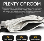 Luxury Travel Wallet – Hidden Money Belt, RFID-Blocking, Anti-Theft Passport Holder for Men & Women (White)