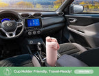 POWCAN 26 oz Insulated Water Bottle with 2-in-1 Straw and Spout Lid, Keep Cold 24H, Leak-Proof, Fits in Car Cup Holder, Stainless Steel Water Bottle for Sports, Travel, and School (Mint)