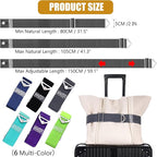 SOWPOPY Travel Belt for Luggage, Add a Bag Luggage Straps Suitcase Travel Belt Over Handle for Carry On Bag, Adjustable 2-in-1 Elastic Luggage Belt Bag Bungee Travel Essential Accessories