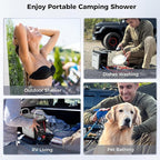 CAMPLUX Nano 3 Max, Portable Propane Water Heater & Shower Pump, Rechargeable Portable Shower System, CSA Certified Safety, Instant Hot Water for Camping, Hiking, Glamping & Vacationing