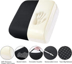 MABOZOO Extra Thick Chair Cushions,Office Chair Booster Seat Cushion to Raise Seat Height for Pain Relief, Non Slip Memory Foam Thick Cushion with Carry Handle (Black, 18 * 14 * 6)