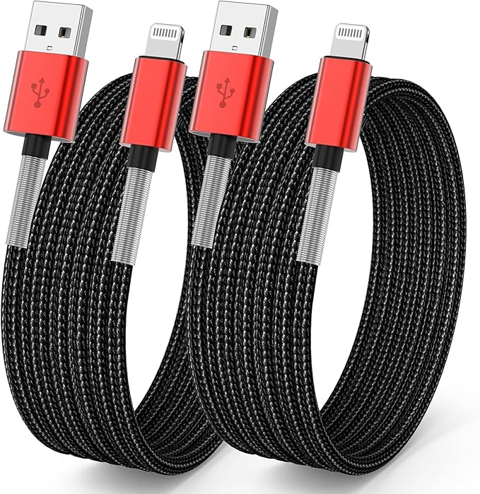 [ Apple MFi Certified ] iPhone Charger 6ft, Long Lightning to USB Cable 6 Feet, Fast Apple Charging Cable Cord 6 Foot for iPhone 14 Pro Max/13 Pro Max/12 Mini/11 Pro/11/XS/XR/8/7/6s/iPad,Air
