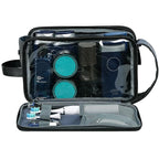 ZEEMO Travel Toiletry Bag for Men, Large Water-Resistant Double-Sided Full-Open Dopp Kit, Versatile Organizer for Shower and Hygiene Accessories, Bathroom Essentials, Cosmetics, Grey