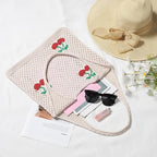 WantGor Crochet Bags, Beach Mesh Tote Bag Womens Shoulder Shopping Handbag Casual Travel Totes Bag Foldable Hobo Bags
