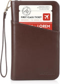 Polare Full Grain Leather Passport Holder Cover Case for Men and Women RFID Blocking Family Travel Wallet Holds 6 Passports