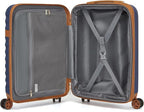 Kono Expandable 28 Inch Large Checked Luggage: ABS+PC Hardside Trolley Travel Case Hard Shell Suitcase with TSA Lock,Navy