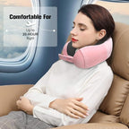 Cirorld Neck Pillow for Traveling, Travel Pillows for Airplanes,100% Pure Memory Foam Travel Neck Pillow, Adjustable Flight Pillow, Portable Plane Accessories with Eye Mask, Earplugs, Carry Bag