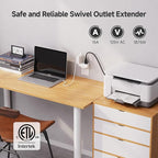 [ETL Listed] Cable Matters 2-Pack 3-Outlet Grounded 180 Degree Swivel Wall Tap, 3 Plug Wall Adapter, Multi-Plug Outlets, White