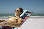 Ballast Beach Pillow – Comfy, Durable & Compact, Stays Put on Windy Beaches with Patented Sand Pouch, Inflatable Pillow for Beaches, Pools, Camping, Festivals and Travel (Island Paradise)