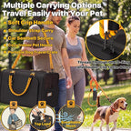 PAWZIDEA Large Pet Carrier Expandable, 24"×16"×16" Soft-Sided Cat Carrier for 2–4 Cats up 55lb, Portable & Collapsible Small Medium Dog Travel Crate for Car, XL Storage Pocket, ID Card, Shoulder Strap