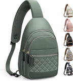 Capolo Sling Bag for Women Men Waterproof Crossbody Bags for Women Trendy Casual Fanny Pack with Convertible Shoulder Strap Chest Bag for Travel Hiking(Green, Large)