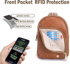 INICAT RFID Blocking Sling Bag, Anti Theft Crossbody Bag for Women, Travel Fanny Pack Style Purse, Vegan Leather