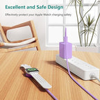 2Pack for Apple Watch Charger Cable, Magnetic Fast Charger to USB-C Cable 3FT, Wireless Fast iWatch Charger Portable Compatible with iWatch Ultra/Series 9/8/7/6/SE/SE2/5/4/3/2/1-Purple